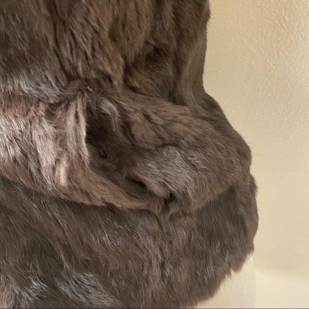 Adrienne Landau Rabbit Fur Vest in Brown Size S - Picture 5 of 9